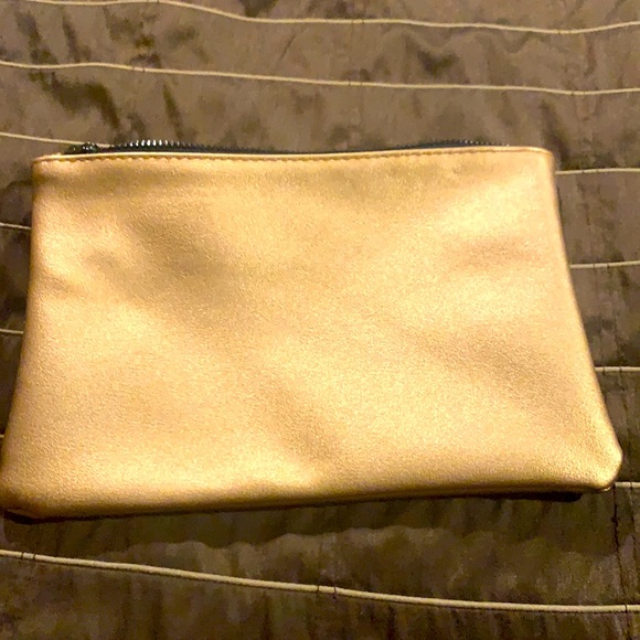 Fully lined zippered bronze cosmetic bag by Rejuva Minerals. Offers welcome! - Picture 3 of 3